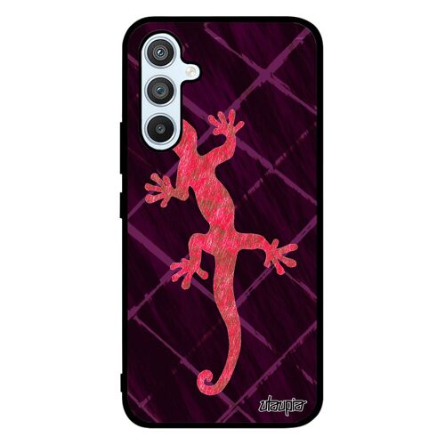 Coque A54 silicone salamandre triton grille telephone femme lezard antichoc Rouge animal dessin image fantaisie etui Samsung galaxy