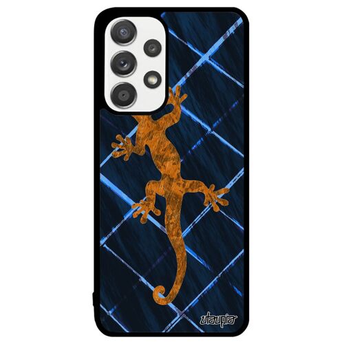 Coque pour A33 silicone salamandre housse de protection dessin animal Orange image aluminium animaux grille graphique Samsung galaxy