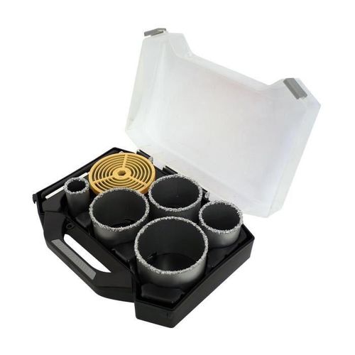 SMARTOOL Mallette 7 pieces trépans ø 33-83 mm pour carbure. brique et faience
