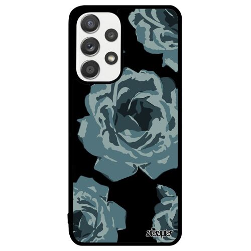 Coque Pour Samsung A33 En Silicone Rose Fleur Petale De Mariage Noir Belle Cadeau Fete Des Meres Love Design Eternelle Gris Galaxy