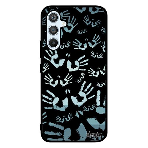 Coque Samsung A54 En Silicone Empreinte Main Trace De Noir Gris Motif Tpu Imprimé Petites Peinture 4g Garçon Enfant Etui Galaxy