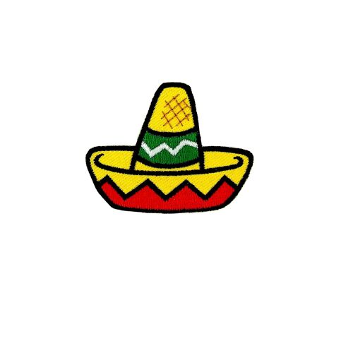 Patch Ecusson Brode Applique Backpack Blouson Chapeau Mexicain Couture Sombrero