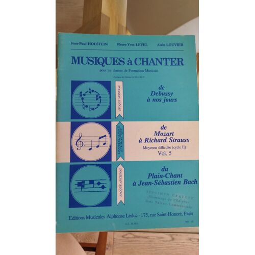 Musiques À Chanter Vol.5 Editions Leduc