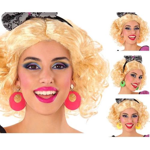 Boucles D'oreilles Circulaires De Différentes Couleurs Au Néon