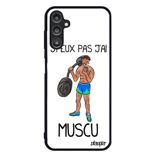 Coque Samsung Galaxy A14 4g 5g Silicone Je Peux Pas J'ai Muscu Case Humoristique 4g Comique Crossfit Blanc Dessin Antichoc Fitness