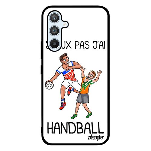 Coque Samsung A54 Silicone J'peux Pas J'ai Handball Humour Drole Hand Portable Blanc Comique Smartphone Coupe D'europe Unique Galaxy
