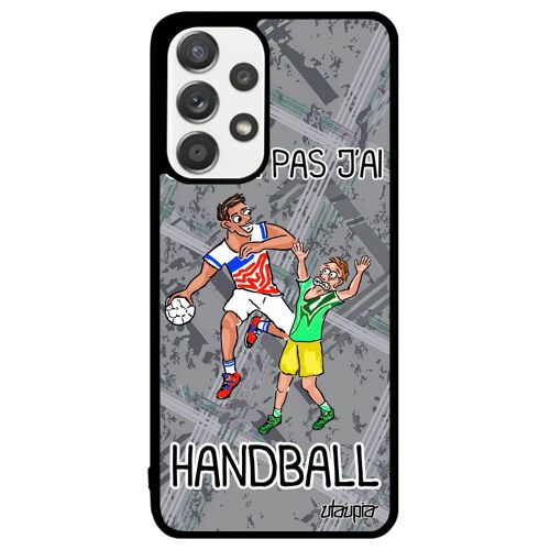 Coque j'peux pas j'ai handball telephone Galaxy A33 silicone drole homme humour design comique housse Gris humoristique hand Samsung