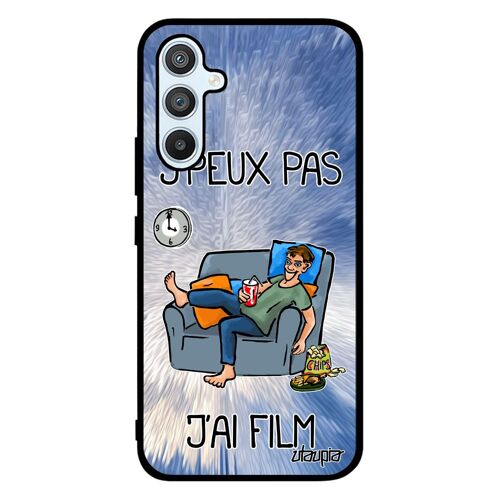 Coque telephone pour Samsung A54 silicone j'peux pas j'ai film 4G tele dessin jpeux de protection drole je humour cinema bleu galaxy