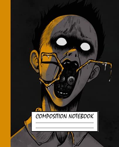 Halloween Composition Notebook: Gothic Horror Spooky College Ruled Notebook For Anyone Who Loves Horror Movies And Dark Goth Witchy Art, 7.5" X 9.25" 100 Pages