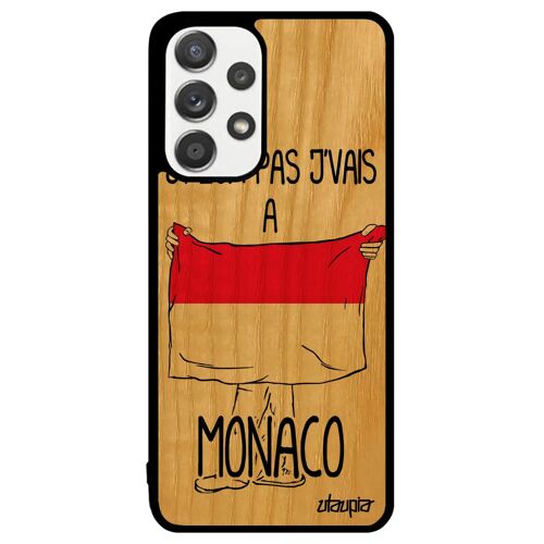 Coque Silicone Samsung A33 Bois J'peux Pas J'vais A Monaco Basket Humour Smartphone Drapeau Monegasque Foot Design Football Galaxy