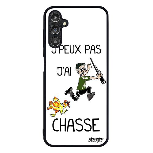 Coque Samsung Galaxy A14 4g 5g Silicone Humour J'peux Pas J'ai Chasse Poule Personnalisé Case Humoristique Chasseur Blanc Comique De