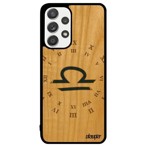 Coque Silicone Signe Balance A33 Bois Etoiles Homme Horoscope De Protection Astrologique Horloge Univers Astronomie Samsung Galaxy