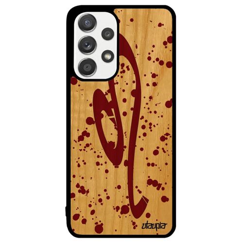 Coque Signe Du Zodiaque Lion A33 Bois Silicone Housse Personnalisé Calligraphie Telephone Avenir Horoscope Souple De Samsung Galaxy