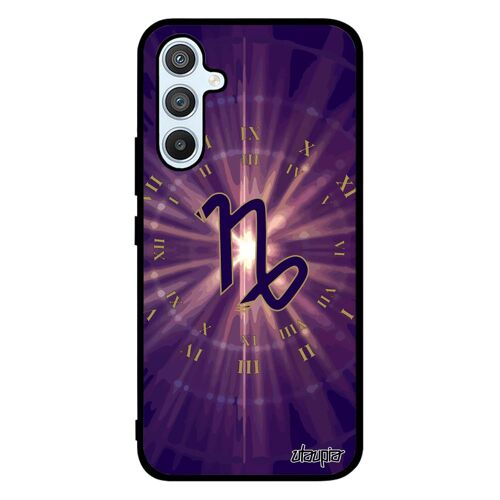 Coque Signe capricorne pour Samsung A54 silicone Violet univers galaxie horoscope souple 4G portable case de made in France galaxy