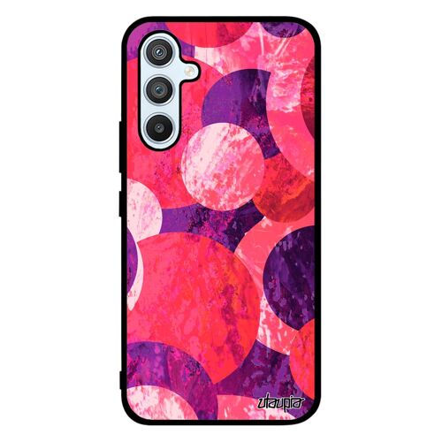 Coque pour Samsung A54 silicone peinture abstrait jolie violet design artistique motif geometrique telephone original galaxie galaxy