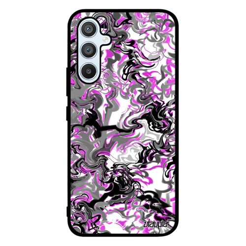 Coque Samsung A54 silicone marbre fantaisie solide design texture portable motif telephone rose peinture coloré forme de galaxy