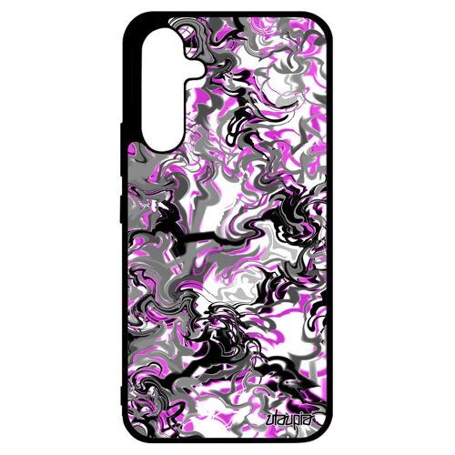 Coque Samsung A34 En Silicone Marbre Rose Fantaisie Souple Forme Mobile Design Portable Coloré Original Motif Etui Texture Galaxy