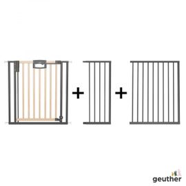 Barrire De Porte Pression Easylock Plus En Bois/Mtal Noir Et Nature - Max 184 Cm