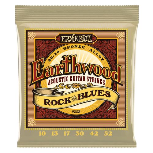 Ernie Ball 2008 Earthwood Rock & Blues Cordes Guitare Folk 10-52