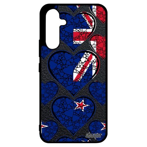 Coque Samsung Galaxy A34 Silicone Drapeau Nouvelle Zelande Neo Zelandais Rugby Basket Motif Personnalisé Coeur Jo De Protection Etui