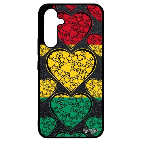 Coque Pour Galaxy A34 En Silicone Drapeau Guinee Guineen Coupe Du Monde I Love De Protection Coeur Telephone Coupe D'afrique Samsung
