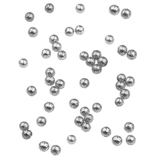 Mini Boules Pailletées Argentées 8 Mm 10 Gr