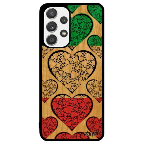 Coque Drapeau Italie Italien Pour Samsung A33 Bois Silicone Foot 4g Antichoc Sm-A336 I Love Jeux Olympiques De Made In France Galaxy