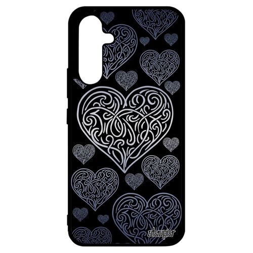 Coque CUr Rigide Samsung A34 En Silicone De Protection Gris Cadeau Saint Valentin Amitie Tribal Love Image Amour Portable Galaxy