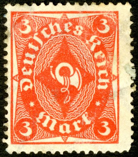 Timbre Oblitéré Deutsches Reich 3 Mark