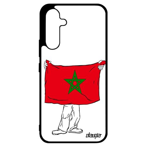 Coque En Silicone Pour Samsung Galaxy A34 Drapeau Maroc Marocain 4g Can Coupe Du Monde Housse Antichoc Foot Alu Coupe D'afrique Jo
