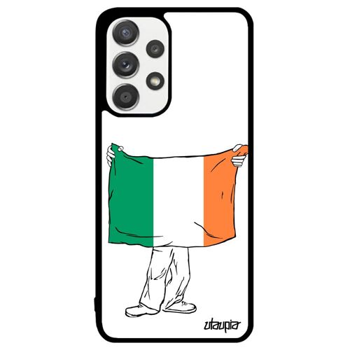Coque Antichoc Samsung A33 Silicone Drapeau Irlande Irlandais Coupe D'europe Jo Rugby Basket Football Case Jeux Olympiques De Galaxy