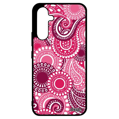 Coque Samsung Galaxy A34 Silicone Motif Cachemire Souple Bumper Indien Indienne Impression Multicolore Dessin Housse Motif Fantaisie