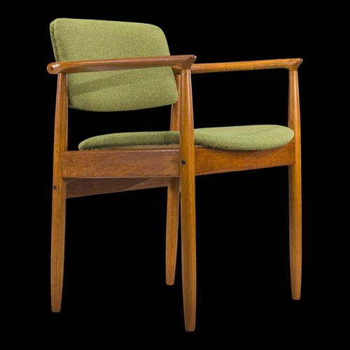 Fauteuil Danois En Teck Par P E Jorgensen Pour Farso Annes 1960 Vert