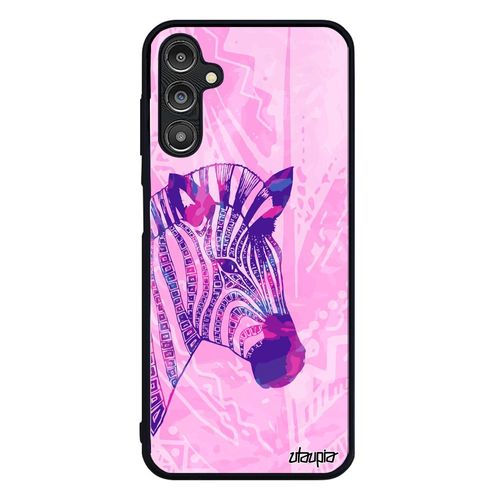 Coque Zebre Samsung Galaxy A14 4g 5g Silicone Azteque Violet Multicolore Noir Et Blanc Cheval Telephone Animaux Tribal Coloré Pastel