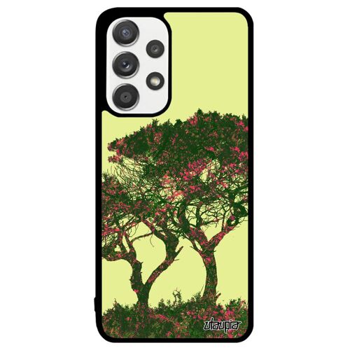 Coque Pour Samsung Galaxy A33 Silicone Arbres Nature Design Zen Feuilles Pas Cher Vert Fleurs Souple Ecologie De Protection Etui 4g