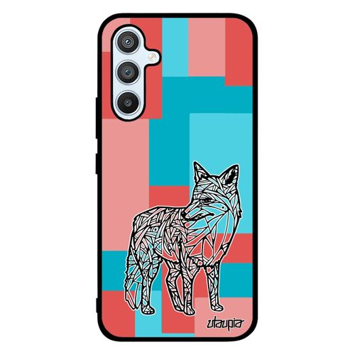 Coque Pour Samsung Galaxy A54 Silicone Renard Femme Dessin Sm-A546b Goupil Geometrique Tribal Ethnique Antichoc Made In France
