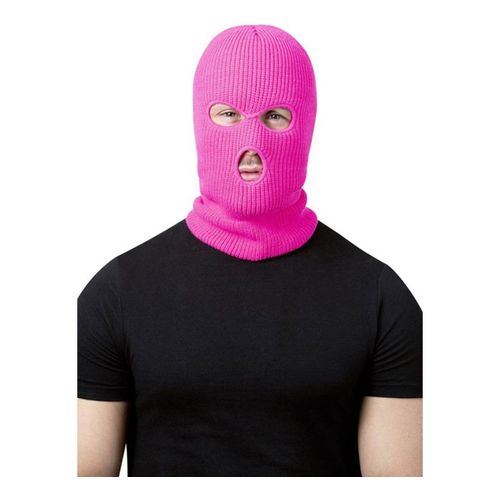 Masque Cagoule Voleur Rose Fluo