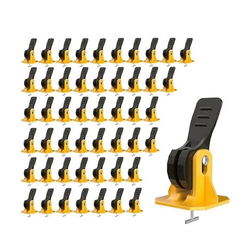 50 outils de carrelage pour l'installation de nivellement, système de nivellement de carrelage réutilisable, outils de nivellement de sol, t
