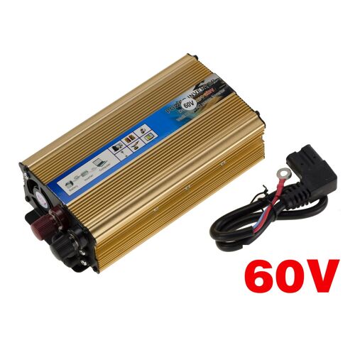 Inverseur de tension 60V vers 220V - Puissance 500 WATTS Puissance en Crête 1000W PRISE EUROPEENNE (FRANCE)