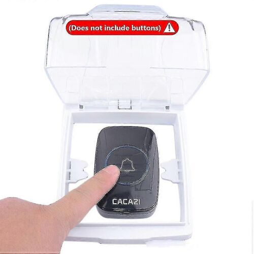 Housse de sonnette imperméable à l'eau, sonnette sans fil transparente imperméable à l'eau Boîte anti-éclaboussures (sonnette non incluse) pour sonnette de protection 1pack