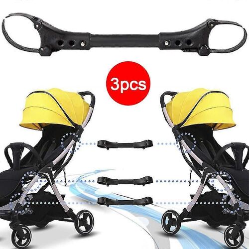 Connecteur De Poussette De Bébé Jumeau 3pcs Universal Infant Cart Joints Réglable Connect Strap Linker Hook