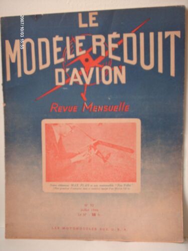 Le  Modele  Reduit D ' Avion  N° 92  //  Juillet  1946