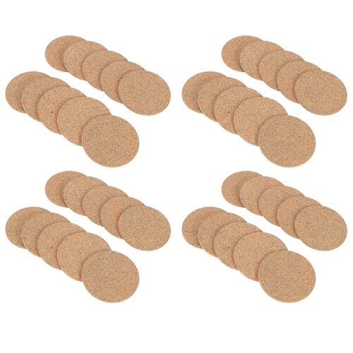 Ensemble De 40 Sous-Verres De Boissons De Bar En Liège - Absorbant Et Réutilisable - 90mm, 5mm D¿Épaisseur