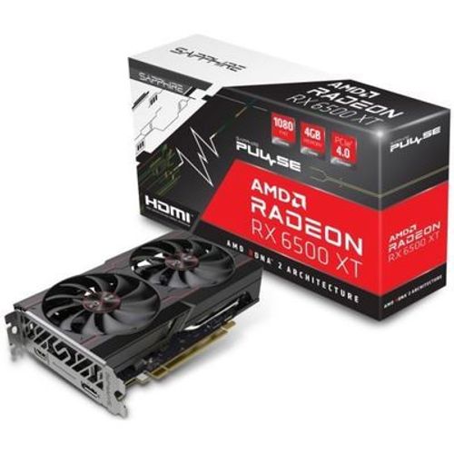 Sapphire Pulse Radeon RX 6500 XT - Carte graphique - Radeon RX 6500 XT - 4 Go GDDR6 - PCIe 4.0 x16 - HDMI, DisplayPort