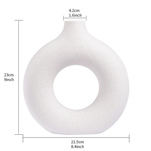 Blanc l - Vase D'art Créatif En Céramique De Style Nordique Moderne, Arrangement De Fleurs Séchées, Décoration De Table Pour La Maison, Salon, Bureau, Vases D'ornement