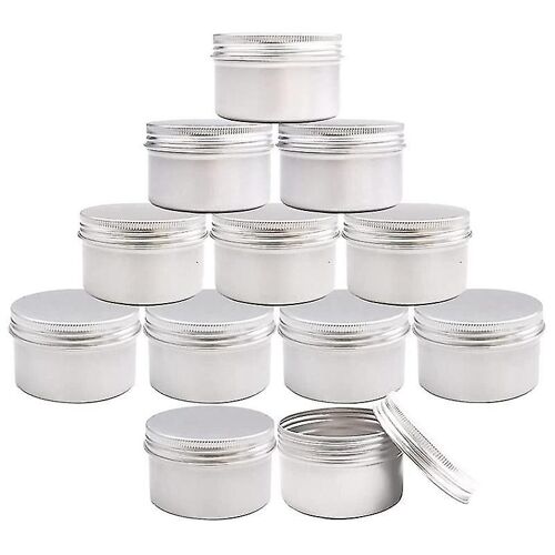 Douze Pots De Bougies En Métal De 4 Oz Pour La Fabrication De Bougies Dee, Pots En Métal Avec Couvercles À Vis, Fabrication De Bougies, Cra