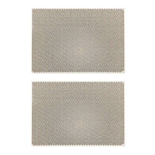 2x Céramique Nid D'abeille Plaque Soudée Chauffage Pour Cuisinière À Gaz 135x95x13mm Tout Neuf