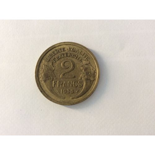 Pièce De 2 Francs Type Morlon 1933