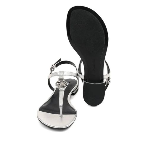 Karl Lagerfeld Claquettes À Logo Appliqué - Argent