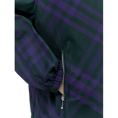 Burberry Veste À Capuche Et Carreaux - Vert